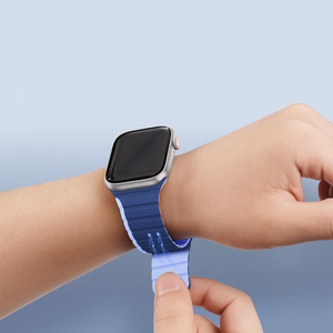 Magnetinis laikrodžio dirželis Apple Watch SE, 9, 8, 7, 6, 5, 4, 3, 2, 1 (41, 40, 38 mm) Dux Ducis laikrodžio dirželis (LD versija) - mėlynas