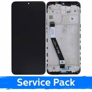 LCD дисплей совместим с Xiaomi Redmi 9 с рамкой / чёрный / (Service Pack)