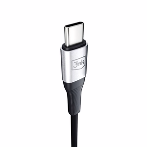 3mk USB-C to 3.5 mm AUX cable, 1 m – silver