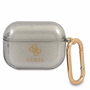 Guess GUAPUCG4GK AirPods Pro dėklas juodas/juodas Glitter kolekcija