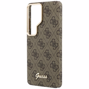 GUESS чехол 4G Script MagSafe для Samsung Galaxy S26 Ultra GUHMS26L5P4FWMSW коричневый