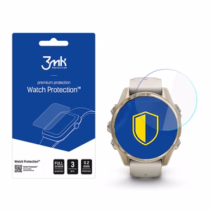 Hibridinis stiklas 3mk laikrodžio apsauga FlexibleGlass Garmin Fenix 8 Amoled 43mm