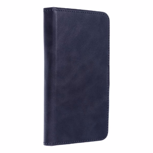 Universalus knygos tipo dėklas BENDRAS dydis XL Samsung A12 / A13 4G / A34 5G / A02s / Xiaomi Redmi 12 4G / 12C / Note 12 4G / 12 Pro 5G Oppo A53s / A72 / A92 tamsiai mėlynas