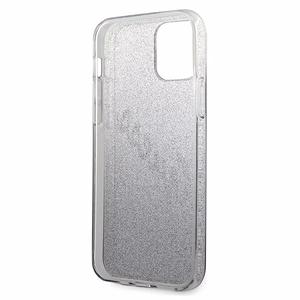 Guess GUHCP12SPCUGLSBK iPhone 12 mini 5.4" juodas/juodas kietas dėklas Glitter Gradient Script