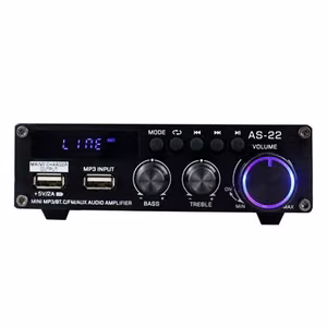 Blitzwolf AS-22 garso stiprintuvas, 45W, Bluetooth 5.0, USB + nuotolinis valdymas (juodas)
