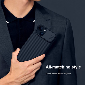 Dėklas Nillkin CamShield Pro Apple iPhone 15 Plus juodas