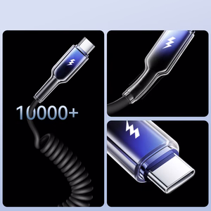 Joyroom S-A43 Crystal-Clear Series 3A USB-A - USB-C витой кабель 1.5m - черный