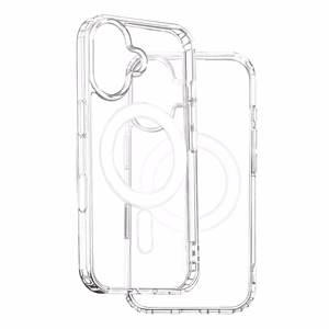 Anti Shock 1,5 mm Mag dėklas for iPhone 16 6,1" skaidrus big hole + button