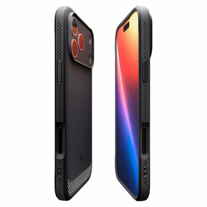 Spigen Rugged Armor Mag Magnetinis dėklas telefonui iPhone 17 Pro - matinė juoda