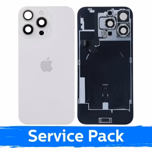 Back Cover Compatible With Apple iPhone 16 Pro Max / White Titanium / (Service Pack)
