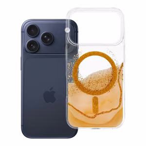 Чехол iPhone 17 Pro / 18 Pro (низкий край камеры) Golden совместимый с MagSafe золотой