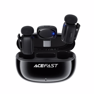 Acefast R2 беспроводные петличные микрофоны - черный