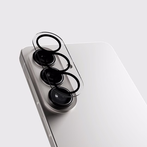 SBS apsauginis stikliukas galinei kamerai skirta Samsung Galaxy S26 ir S26 Plus su juodu rėmeliu