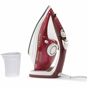 Gorenje SIH3000RBC – 3000 W steam iron, 350 ml tank, 40 g/min continuous steam, 105 g/min boost, red/white