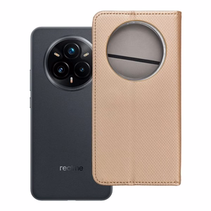 SMART CASE knygos dėklas REALME 14 PRO PLUS auksinis