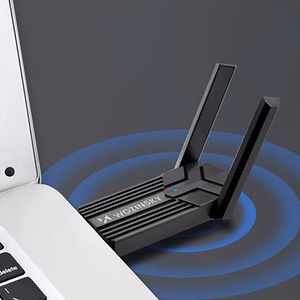 Wozinsky WAX-1800 dviejų dažnių juostų belaidis USB 3.0 WiFi 6 adapteris - juodas