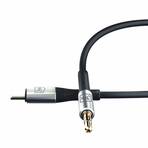 3mk USB-C to 3.5 mm AUX cable, 1 m – silver