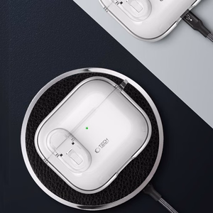 Tech-Protect Slim Hook dėklas AirPods 4 (m) - skaidrus
