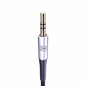 3mk USB-C to 3.5 mm AUX cable, 1 m – silver