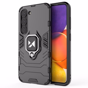 Чехол Wozinsky Ring Armor для Samsung Galaxy S23 бронированный с магнитным кольцом-держателем чёрный