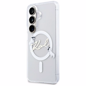 Karl Lagerfeld IML KC Script MagSafe Case for Samsung Galaxy S26 Plus - Transparent