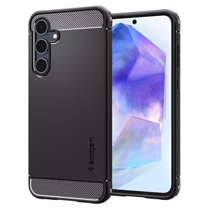 Spigen Rugged Armor case for Samsung Galaxy A55 5G, matte black