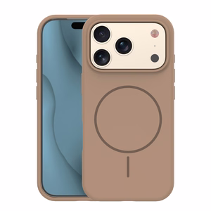 Silicone Thin Mag case for iPhone 17 Pro 6,3" / 18 Pro 6,3" brown