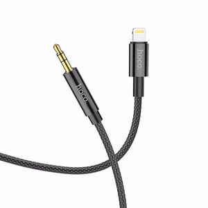Cable AUX Jack 3,5 mm to Lightning Hoco 1 m UPA19 black