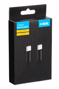 iBOX IKUTC Кабель USB-C 60W 1 м чёрный