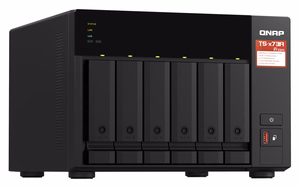 QNAP TS-673A NAS Tower Ryzen Embedded V1500B 8 GB DDR4 0 TB QNAP Turbo System Juoda