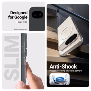 Чехол Crong Hybrid Clear Magnetic MagSafe для Google Pixel 10a, прозрачный