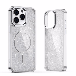 Блестящий чехол для Samsung Galaxy S26 Ultra совместимый с MagSafe - белый