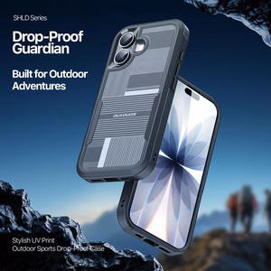 Чехол Dux Ducis Shld для Apple iPhone 17 чёрный узор контур