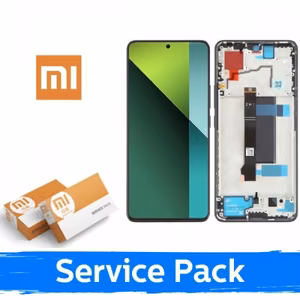 LCD ekranas skirtas Xiaomi Poco F6 5G su rėmeliu / juodas / (Service Pack)