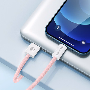 Blavec Kabelis Candy pintas - USB į Lightning - 2,4A 3 metrai Apple CarPlay (CCA-UL24P30) rožinė