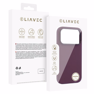 Liavec Silky dėklas su metaliniu kameros rėmeliu, skirtas iPhone 18 Pro Max/17 Pro Max, violetinis