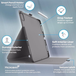 Чехол-книжка Speck Balance Folio для iPad Pro 11" M5 (2025) / M4 (2024), чёрный