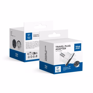BLUE STAR travel adapter GO TO Europe (Type E) 16A white