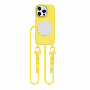 Tech-Protect MagNecklace MagSafe dėklas telefonui su kaklajuosta iPhone 16 Pro Max - geltonas (m)