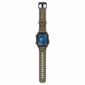 Spigen Rugged Armor „Pro“ dirželis Apple Watch 10 (46MM) - žalias
