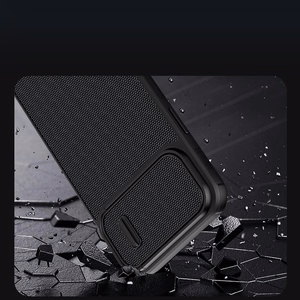 Nillkin Textured S Case для iPhone 14, бронированный чехол с защитой камеры, синий