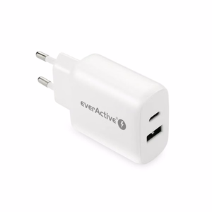 Įkroviklis 1 x USB Quick Charge 3.0, 1 x USB-C PD PPS 25W baltas