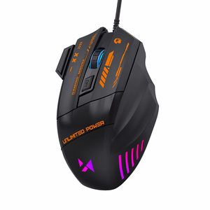 Проводная оптическая игровая мышь Wozinsky WMGK-1179W, 7200 DPI, с подсветкой, черная