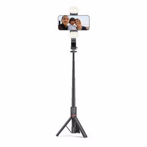Tech-Protect L05S Bluetooth selfie lazda trikojis ir LED šviesa juoda