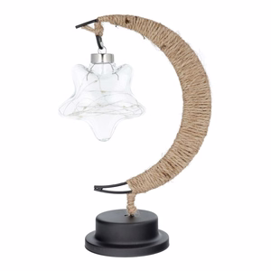 Stalo lempa prie lovos Twirl žvaigždė Art Deco (versija 3) EID