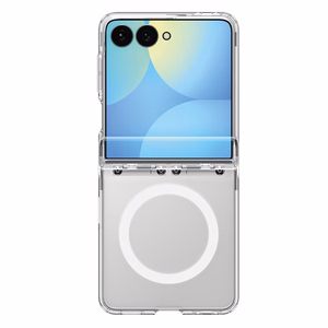 Spigen Ultra Hybrid Pro MagSafe dėklas, skirtas Samsung Galaxy Z Flip8 – skaidrus ir baltas