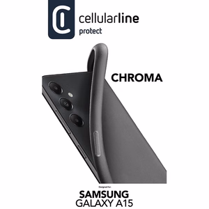 Cellularline Chroma dėklas, skirtas Samsung Galaxy A15 4G / 5G, juodas