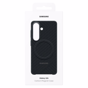 Samsung Carbon Magnet dėklas, skirtas Samsung Galaxy S26+, suderinamas su MagSafe, juodas