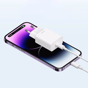 Cuktech maitinimo adapteris 20 W USB-C, su ES kištuku – baltas