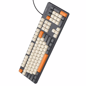 Wired keyboard QWERTY Hoco GM61 tri-color (white, grey, orange)
